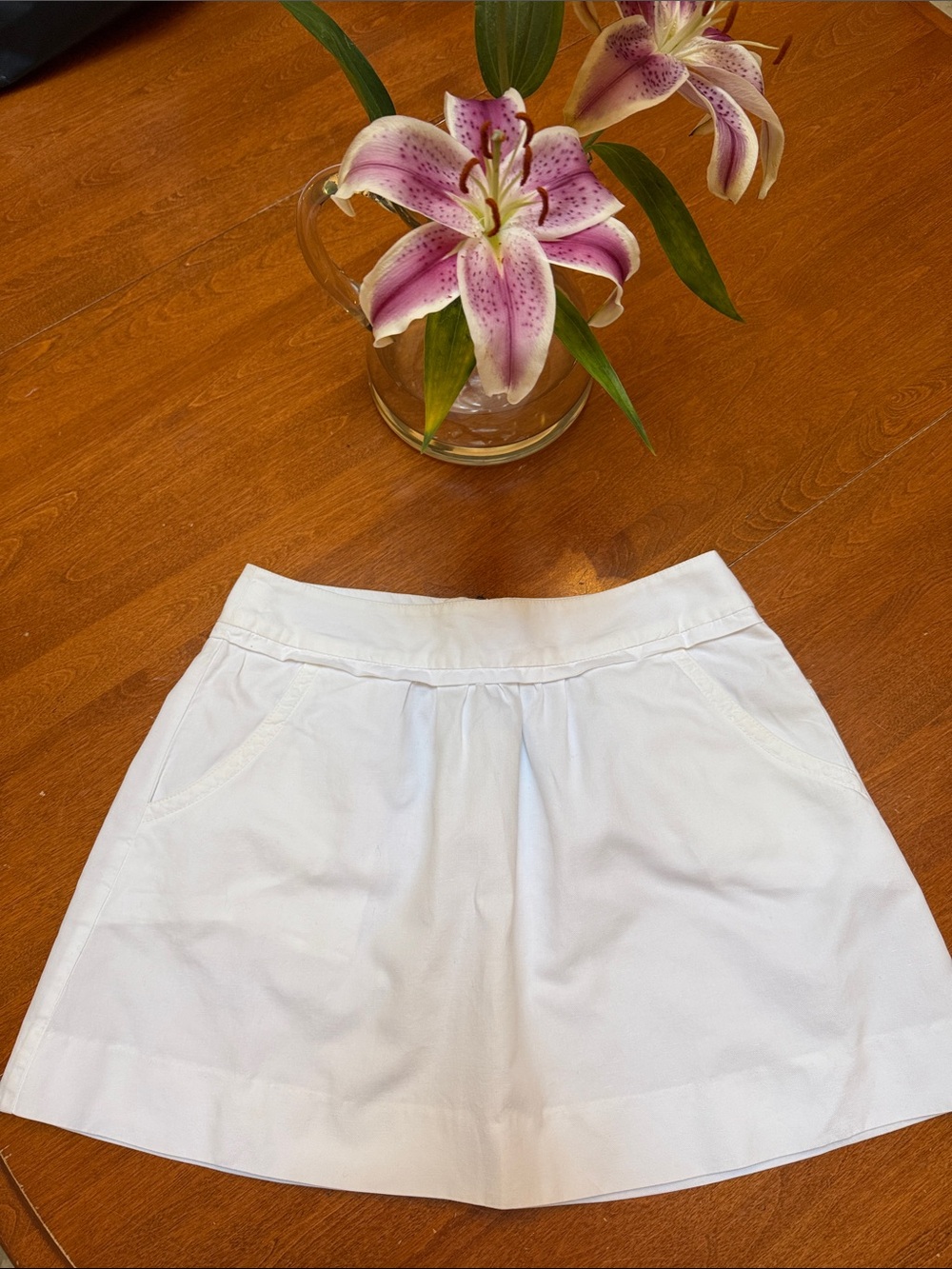 J. Crew White Mini Skirt